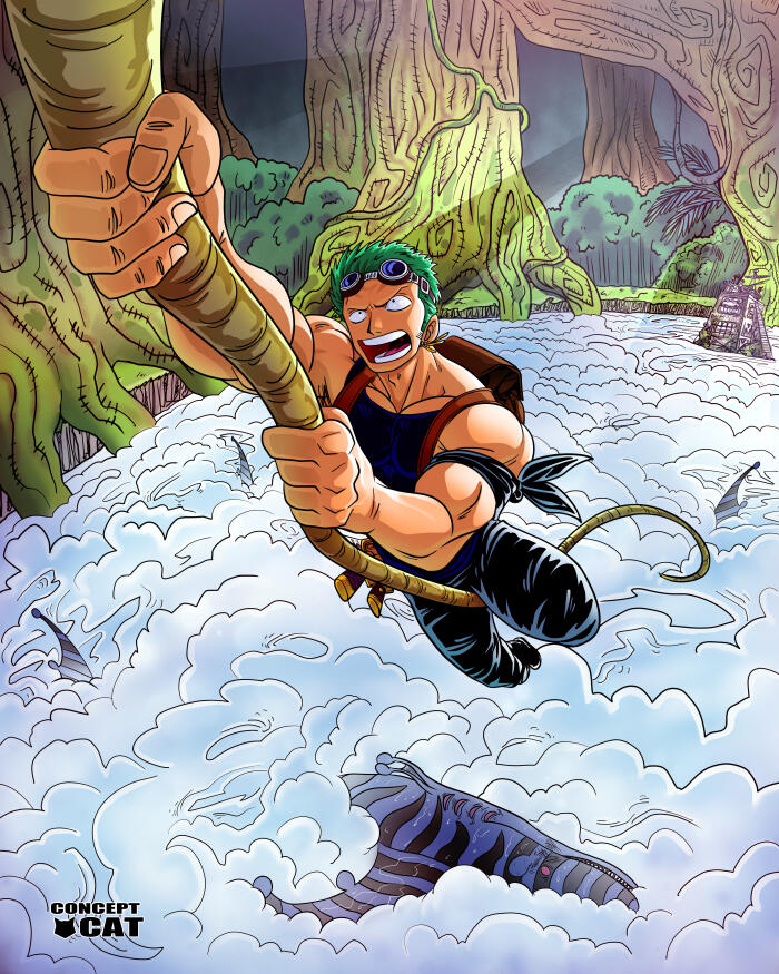 Skypiea Zoro - Commission for Christopher Sabat