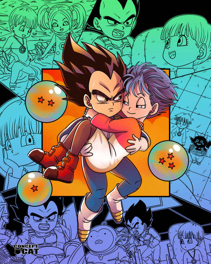 Vegeta and Bulma - Commission for Taylor Murphy